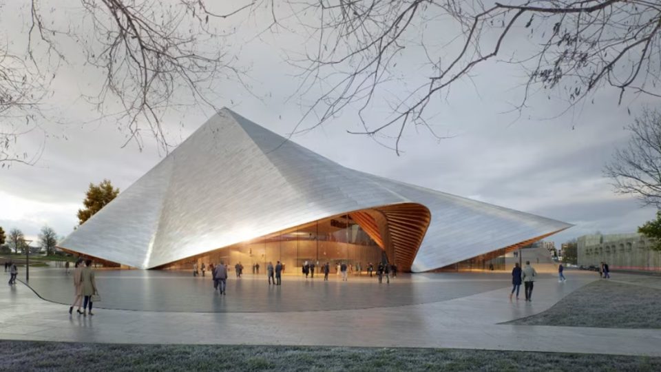 PRISTINA – KOSOVO OPERA HOUSE WITH WAVY ROOF